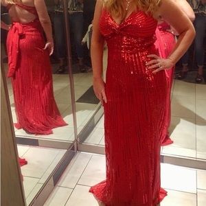 Size 8 red sparkly dress